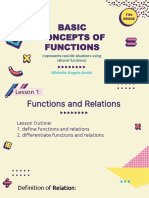 Basic Concepts of Functions: (Represents Real-Life Situations Using Rational Functions)