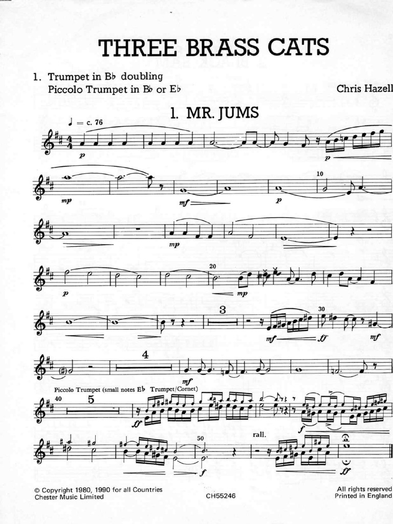 【金管楽譜】Just Brass No. 37 Three Brass Cats 金管楽譜】Just Brass No. 37 Three Brass Cats - メルカリ