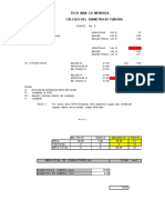 Calculo Del Diametro de Tuberia