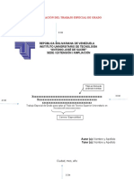 Organización del trabajo especial de grado