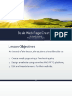Lesson 8 - Basic Web Page Creation