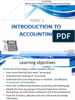 Acc407 - 406 Chapter 1 Introduction To Accounting