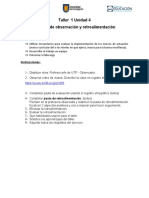 Taller 1 Unidad 4 Observacion de Aula Clase Matemática Chile