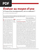 Évaluer Au Moyen D'une Note: À L'issue D'un Enseignement, Est-Ce Suffisant ?