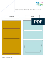 Storing Food Worksheet