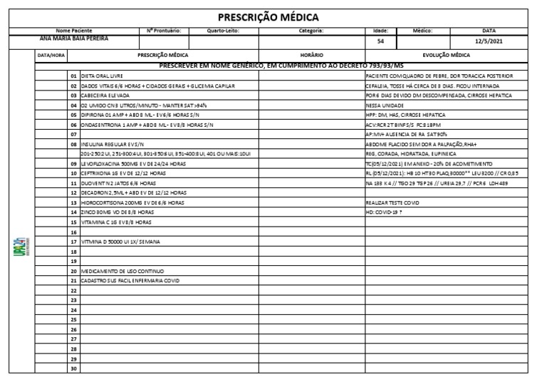 Manual Prescrição De Enfermagem - Exército Brasileiro