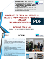 Informe CSM #148, Social, Ambiental y SST