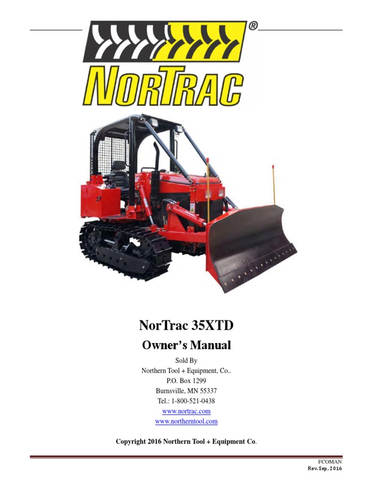 NorTrac Owner's Manual | PDF | Employment | Mechanical Engineering