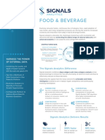 Food & Beverage Product Sheet