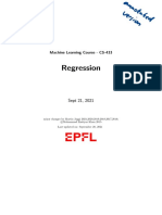 Regression: Machine Learning Course - CS-433