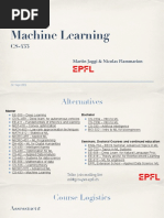 Machine Learning: Martin Jaggi & Nicolas Flammarion