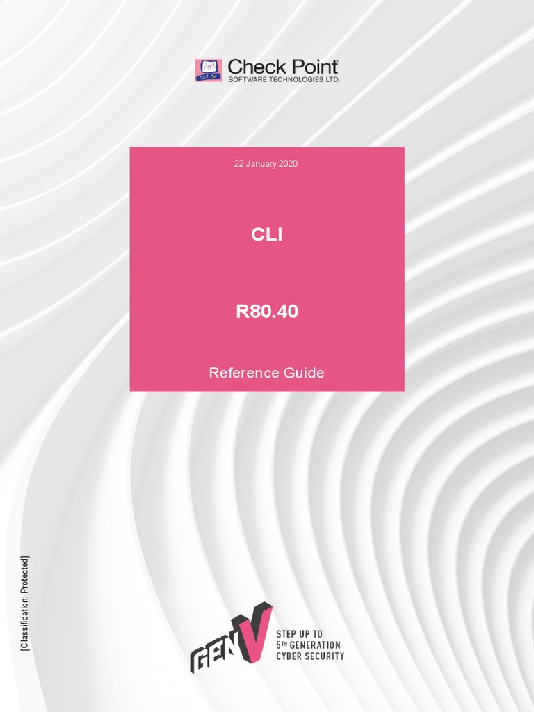 CP R80.40 CLI ReferenceGuide | PDF | Copyright | Command Line Interface