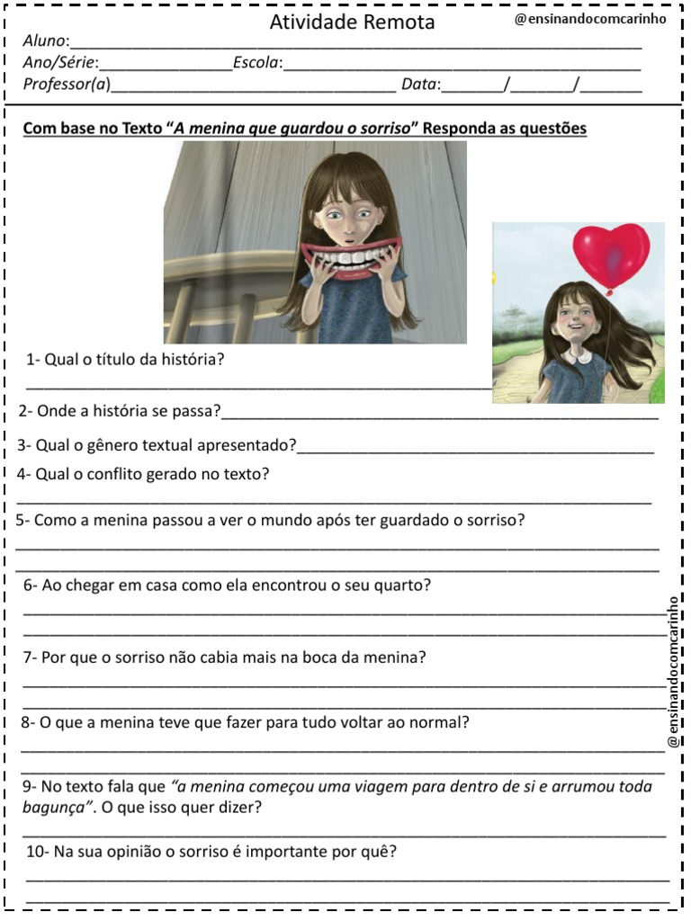 A Menina Que Guardou o Sorriso | PDF | Carreira e Crescimento, image size:768x1024