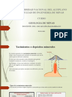 Tipos de Yacimientos Minerales