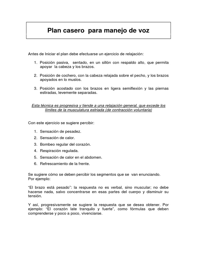 Guía de Ejercicios para la Voz | PDF | Boca | Músculo