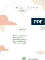 Common Type of Business Letters: by Group 5