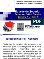 Educación Superior - Tendencias y Políticas Educativas