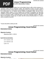  Linear Programming Sensitivity Analysis