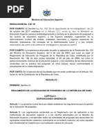 Resolución No.140-2019 Reglamento de Posgrado
