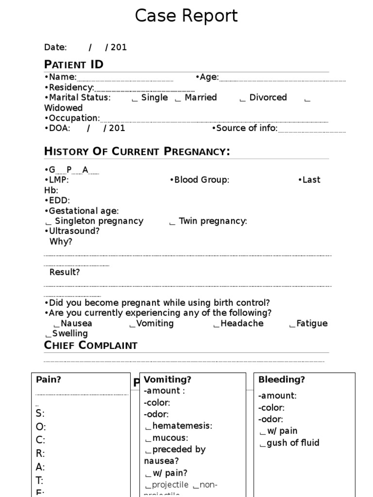 Gynecological History Taking Template | PDF | Pregnancy | Medical ...