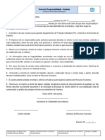 Termo de responsabilidade para uso de armário na empresa