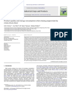 Industrial Crops and Products: Product Quality and Energy Consumption When Drying Peppermint by Rotary Drum Dryer