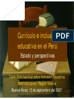 Curriculo e Inclusion Educativa en Peru