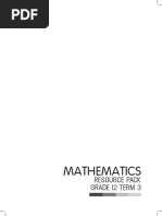 Mathematics: Resource Pack Grade 12 Term 3