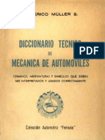 4. Diccionario Técnico de Mecánica de Automóviles Autor Federico Muller S.