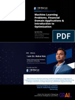 Lecture 01 Machine Learning, Problems, Financial Domain Application and Introduction To Optimization