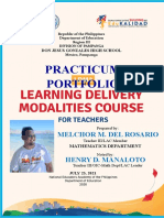 Practicum Portfolio: Melchor M. Del Rosario