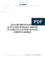 Guia de Prevención y Actuación Integral Frente Al Sars-cov-2 (Covid-19) en El Ámbito Laboral Marzo 2020