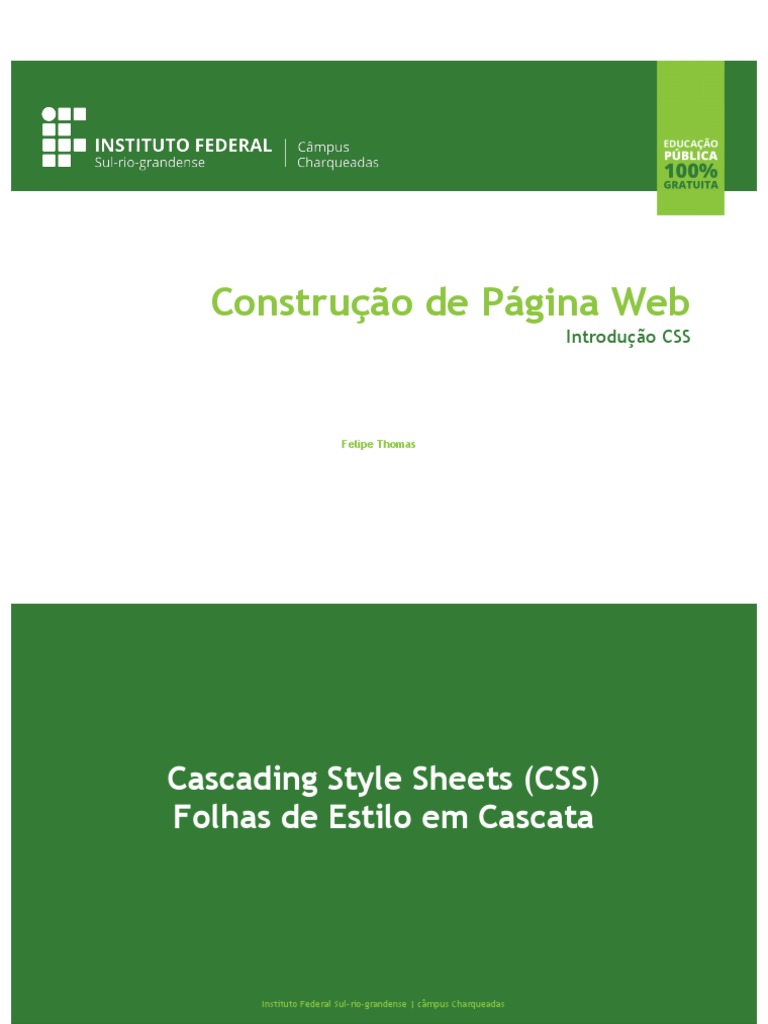 Introdução ao CSS para Web Design | PDF | Html | W3C