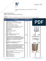 Cotización Nº 0135. Equipos para producción de derivados lácteos (01-12-2021)