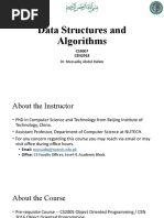 Data Structures and Algorithms: CS3007 CEN2018