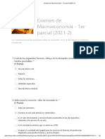 Examen de Macroeconomía - 1er Parcial (2021-2)