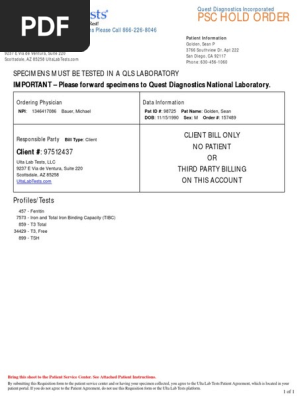 Order 157489 - PSC Requisition - Ulta Lab Tests