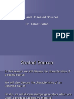 Sealed and Unsealed Sources DR .Talaat Salah