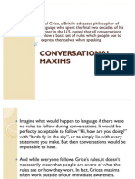 Conversational Maxims