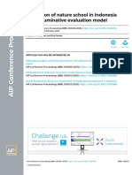 Evaluation of Nature School in Indonesia Using Illuminative Evaluation Model