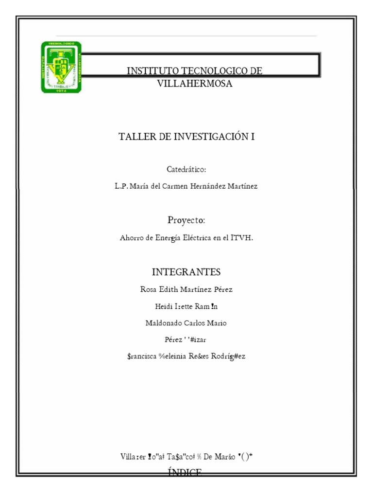 PDF Taller de Investigacion I Proyecto 1 DD | PDF | Ciencia y ...