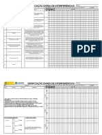 Verificação Diária de Interferências - Andaimes