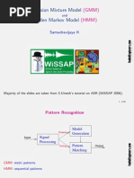 Gaussian Mixture Model and Hidden Markov Model