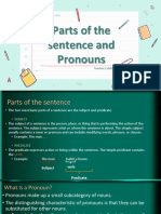 Parts of The Sentence, Object and Subject Pronoun