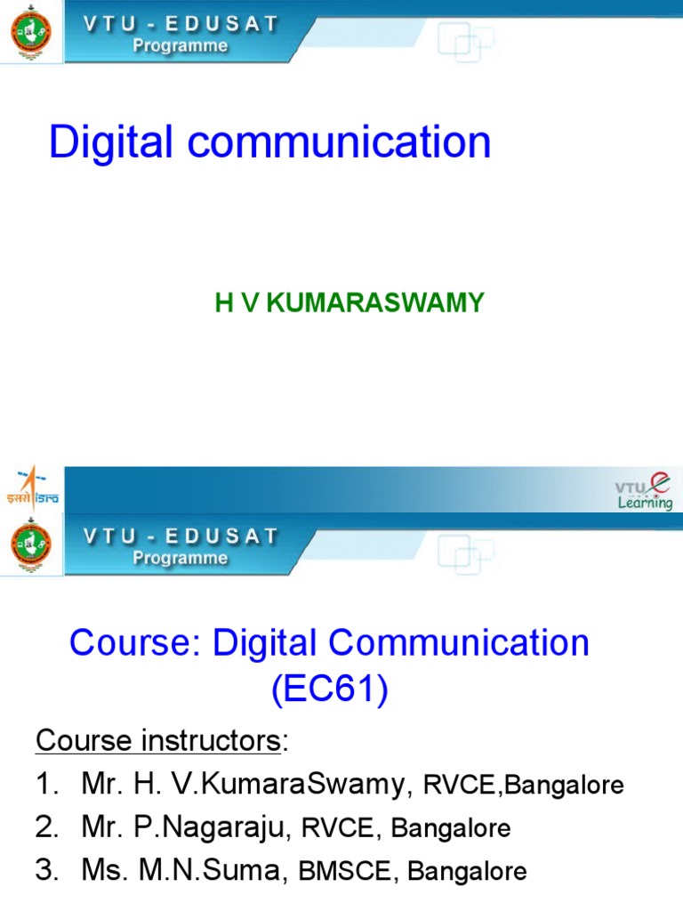 Digital Communication Course Overview | PDF | Media Technology | Modulation