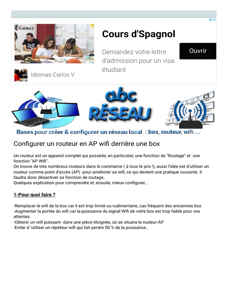 A.B.C du RESEAU : Les bases pour comprendre et créer un réseau