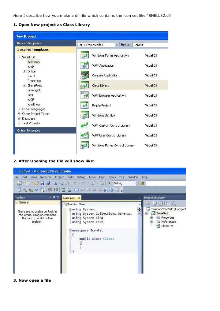 Create DLL with Icon Set Guide | PDF