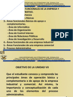 Vii Áreas Funcionales de La Empresa y Proceso Administrativo