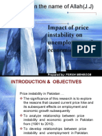 In The Name of Allah (J.J) : Impact of Price Instability On Unemployment & Economic Growth
