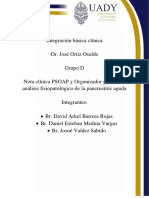 Nota PSOAP y Análisis Fisiopatológico de La Pancreatitis Aguda